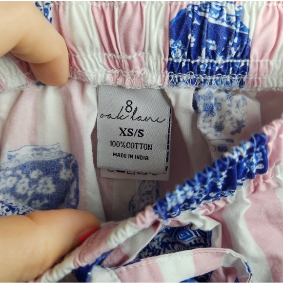 Women's 8 Oak Lane Ginger Jar Grandmillenial Pajama Shorts Sz XS /Small - Picture 2 of 4
